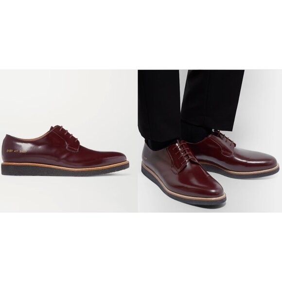 Common Projects Other - Common Projects Derby Polished Leather Loafers shoes Sz 41 color Burgundy $549
